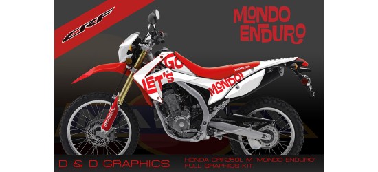 Honda CRF250L "Mondo Enduro" Full Graphics kit.